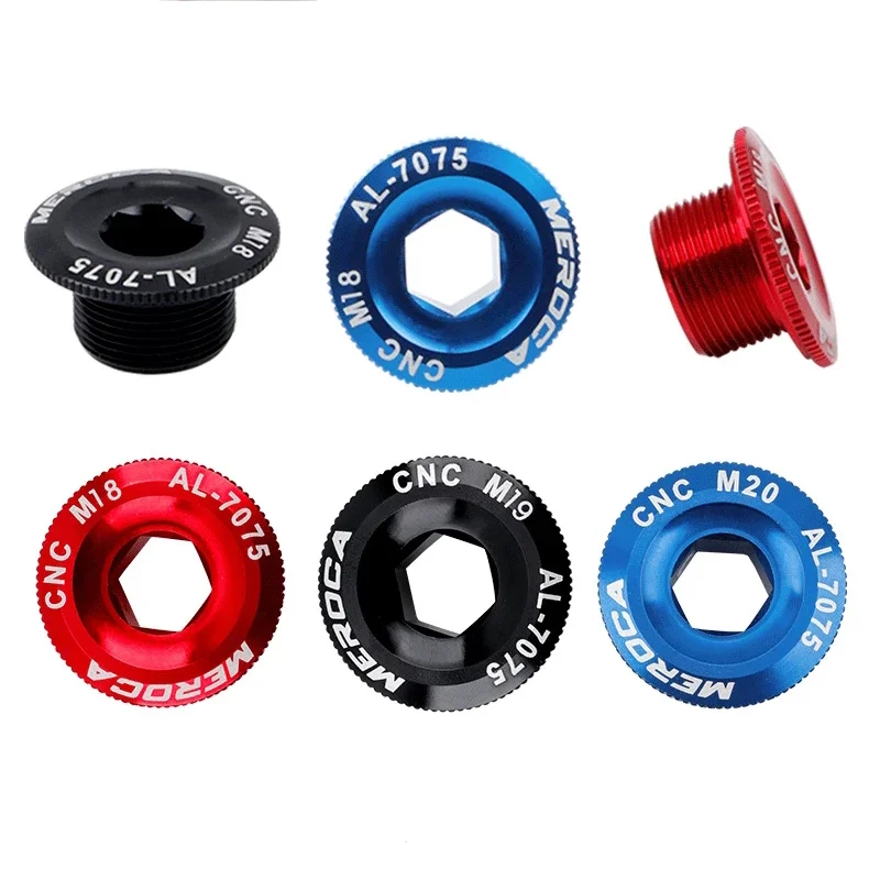 MEROCA  Bicycle Crank Cover M15 M18 M20 CNC Aluminum Alloy Road Mountain Bike Crankset Plug Screw MTB Crank Cap Bicycle Part