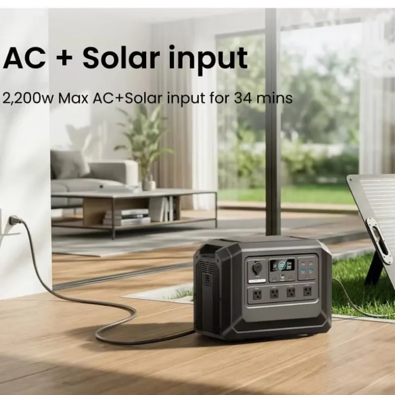 Battery Power Station 1024Wh Energy Capacity Power Output Solar Generator Wholesale OEM