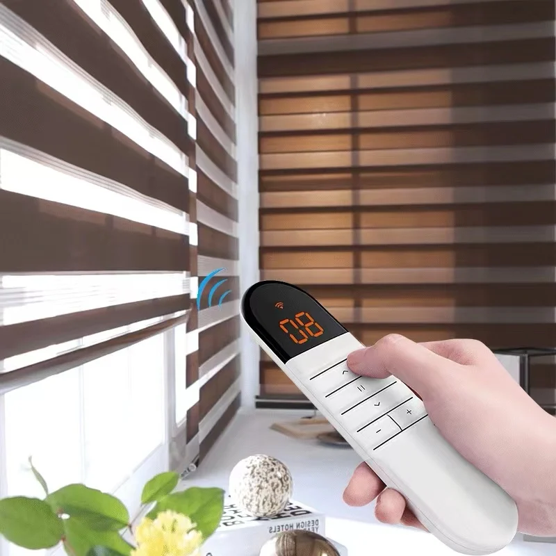

izable：Eco-friendly Motorized Blinds Indoor Home Decoration Motorized Smart Roller Window Curtains and Shades