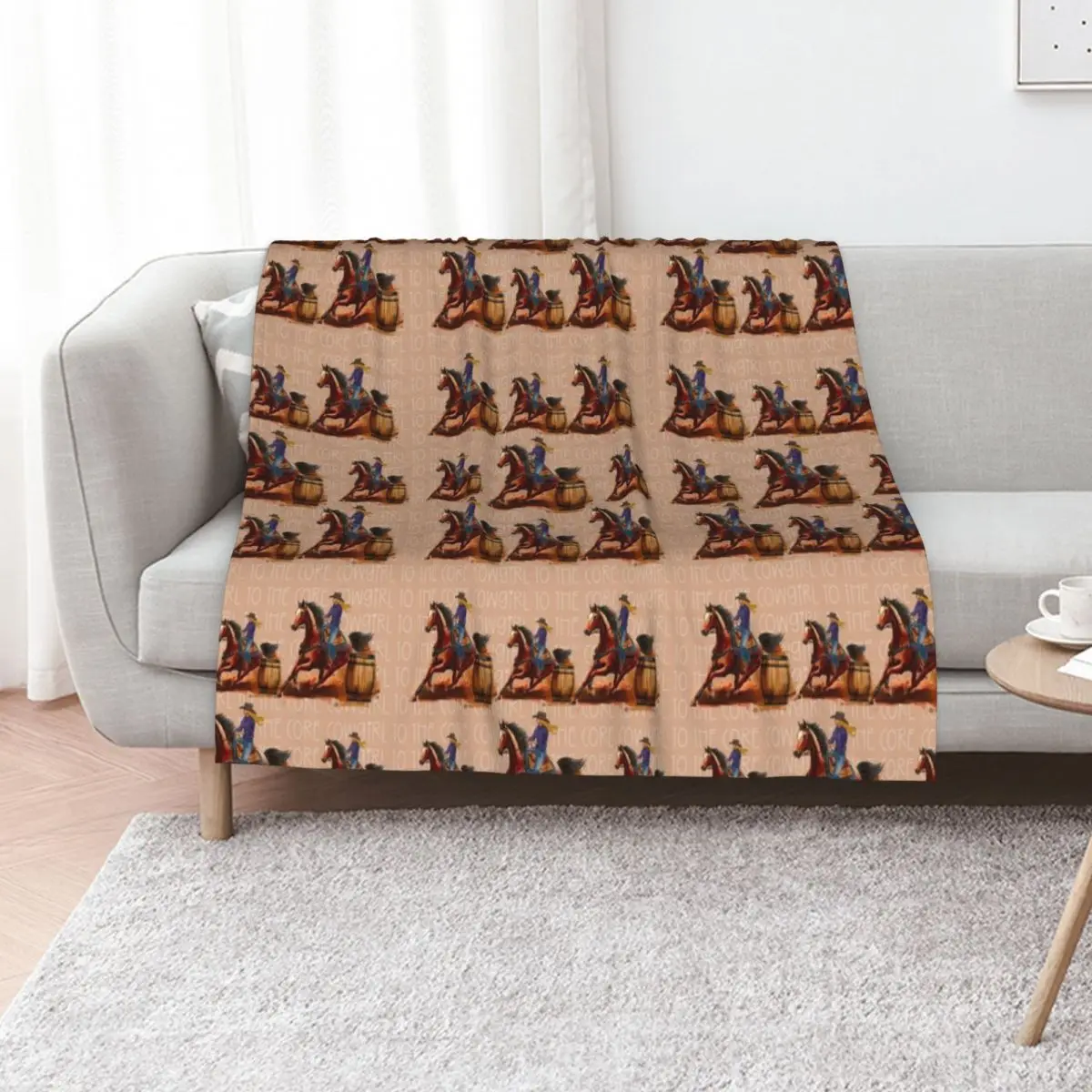 

Barrel Racing Cowgirl Throw Blanket Softest Soft Sofa Quilt Summer Beddings Blankets
