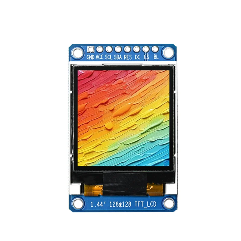 Módulo de exibição lcd tft de 1.44 polegadas, porta serial spi, tela colorida, resolução 128*128, driver st7735, 8 pinos