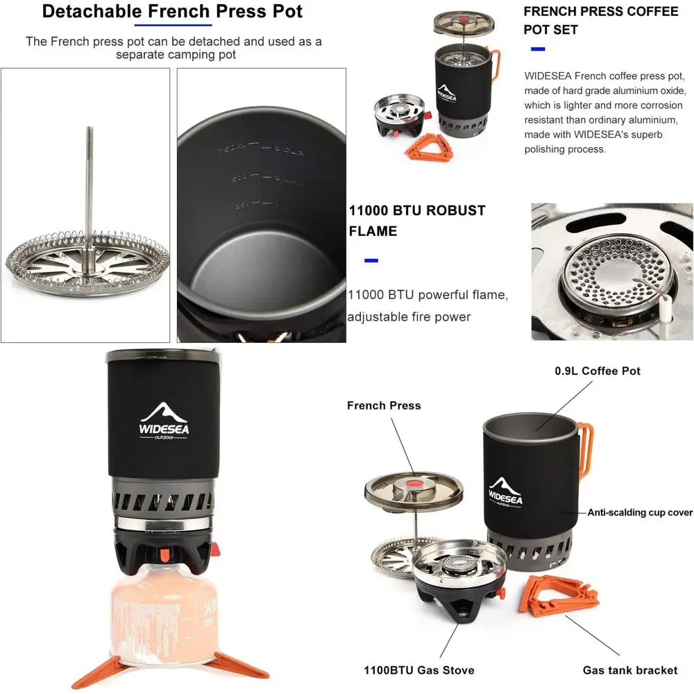 

Portable Outdoor Gas Stove with Heat Exchanger for Camping, Cooking, and Travel