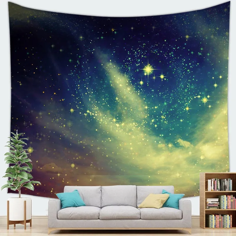 Night Sky Aurora Tapestry Wall Hanging Aurora Tapestry Wall Hanging Party Home Decoration Background Aurora Tapestry