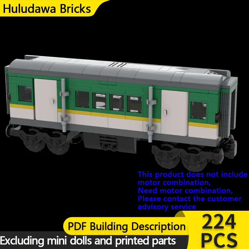 

City Car Model MOC Building Bricks High-Speed Railway Passenger Car Modular Technology Children Holiday Gifts Assemble Toys Suit