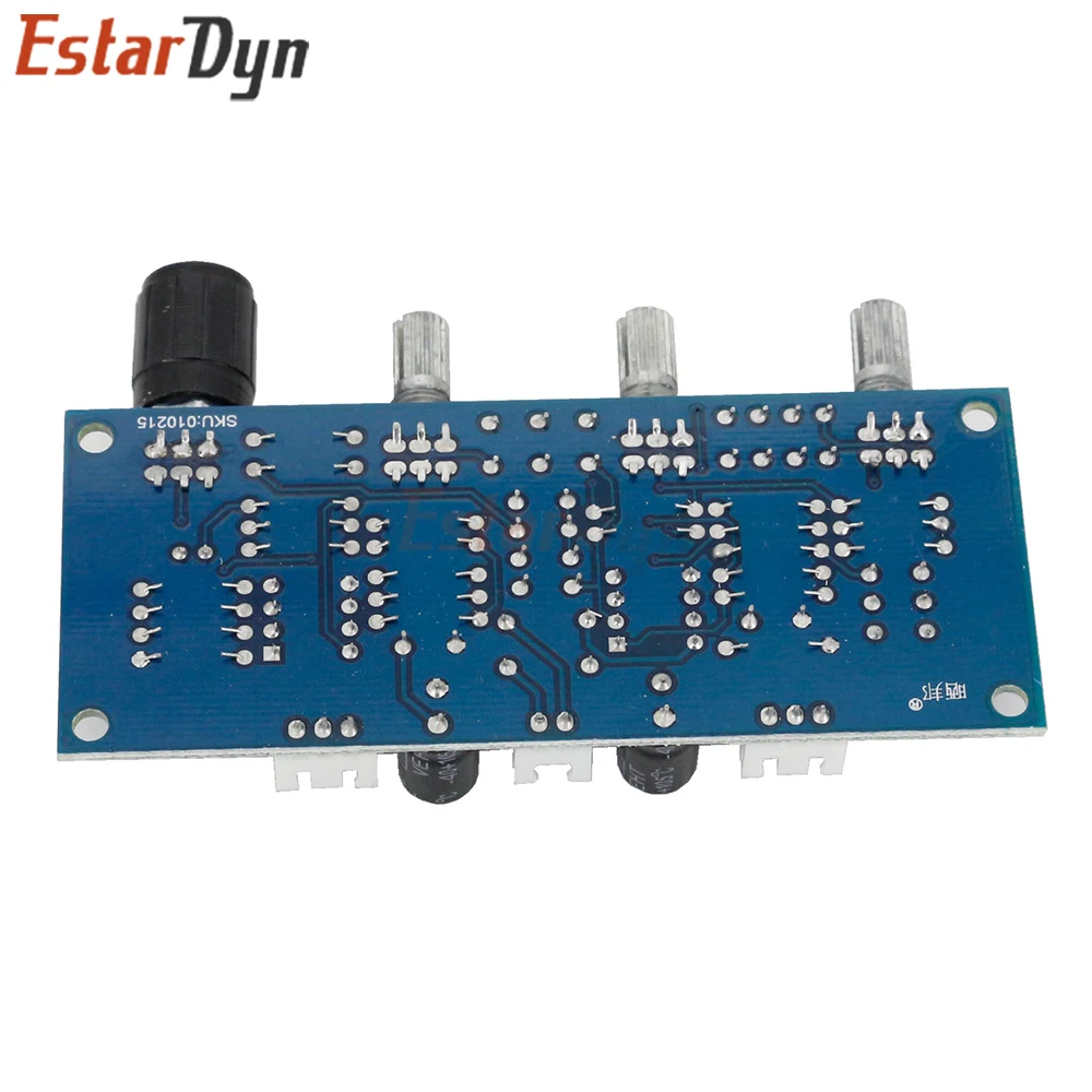 Estardyn XH-A901 NE5532 Dual Channel Preamp Board Treble Bass Volume Adjust Pre-amplifier for Amplifier DIY