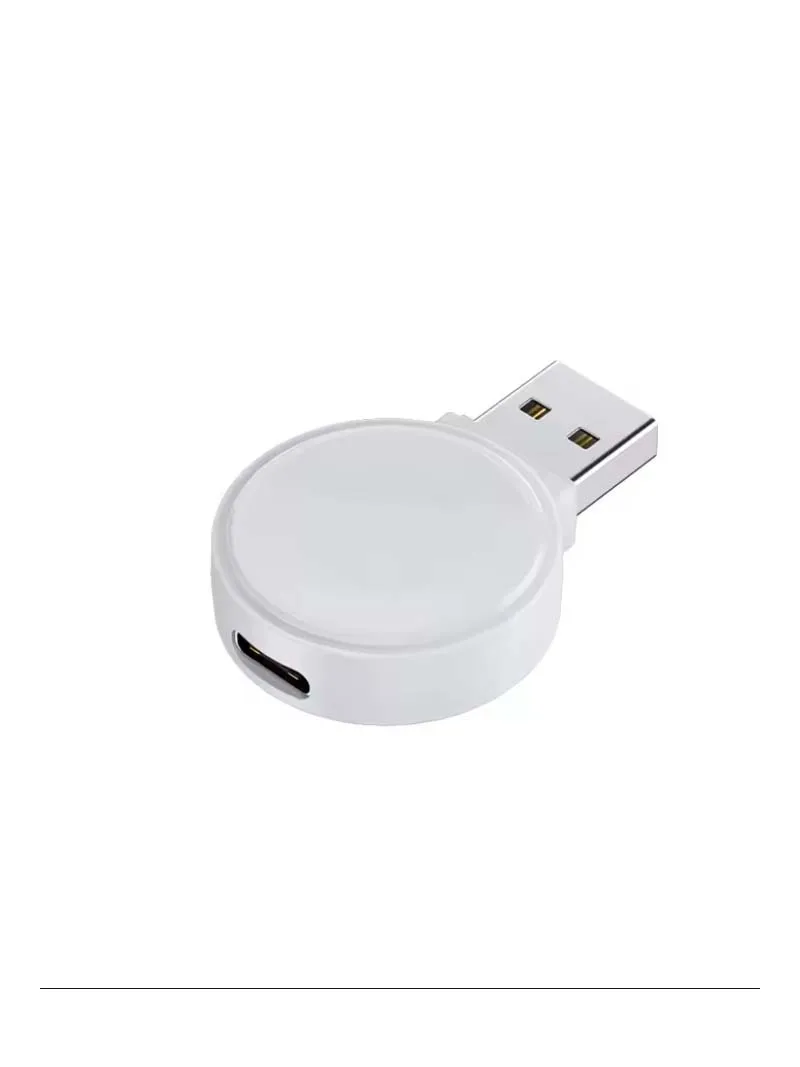 iWatch 시리즈 1-8용 자기 무선 충전기 – USB-C 듀얼 포트 고속 충전 도크 데스크탑 Apple Watch 충전기