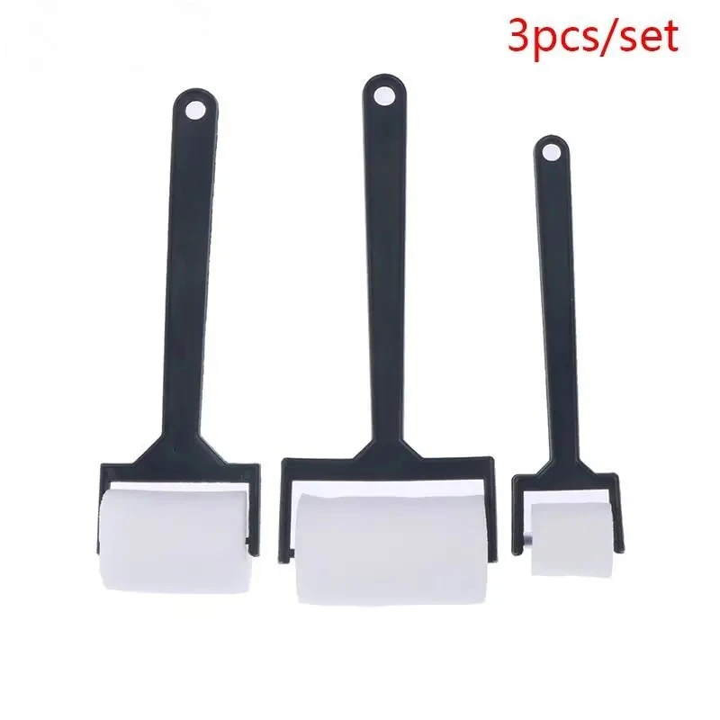 3pcs/set Foam White Sponge Brush Painting Roller Brush Kids Craft Tool Drawing Toys Painting Supplies for DIY Art Projects