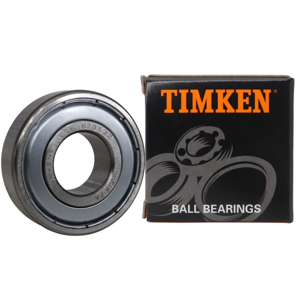 TIMKEN 6203-2Z 2 Pcs Double Metal Seal Bearings 17x40x12mm, Pre-Lubricated and Stable Performance and Cost Effective