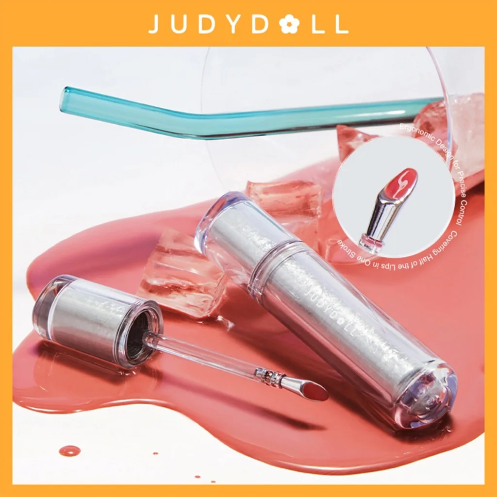 JUDYDOLL 워터 다리미 메탈 업 글로스 리퀴드 립 글로스, 립 메이크업, 리퀴드 립스틱 화장품