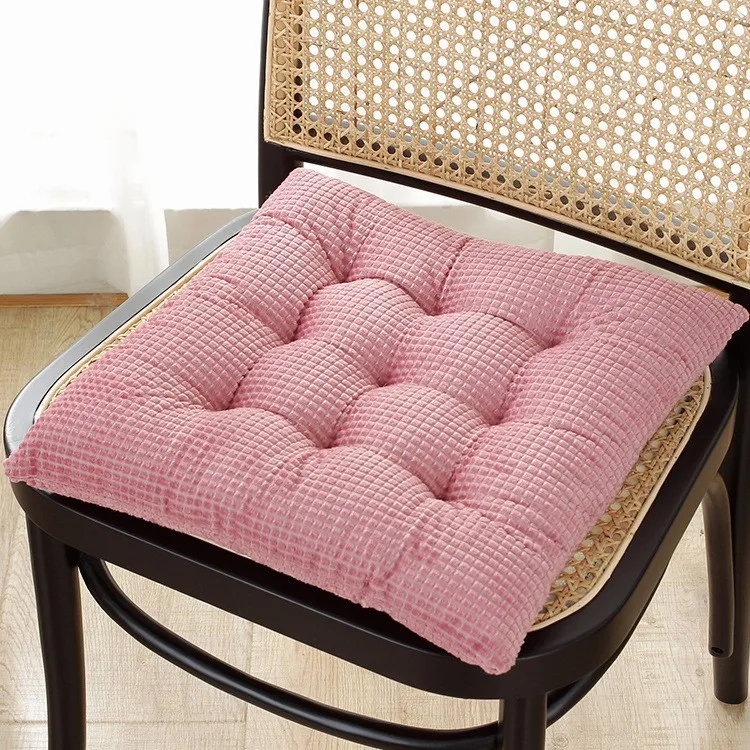 Corduroy Square Chair Cushion Seat Cushion with Anti-skid Strap Indoor Outdoor Sofa Cushion Floor Pads Cushions for Home Office