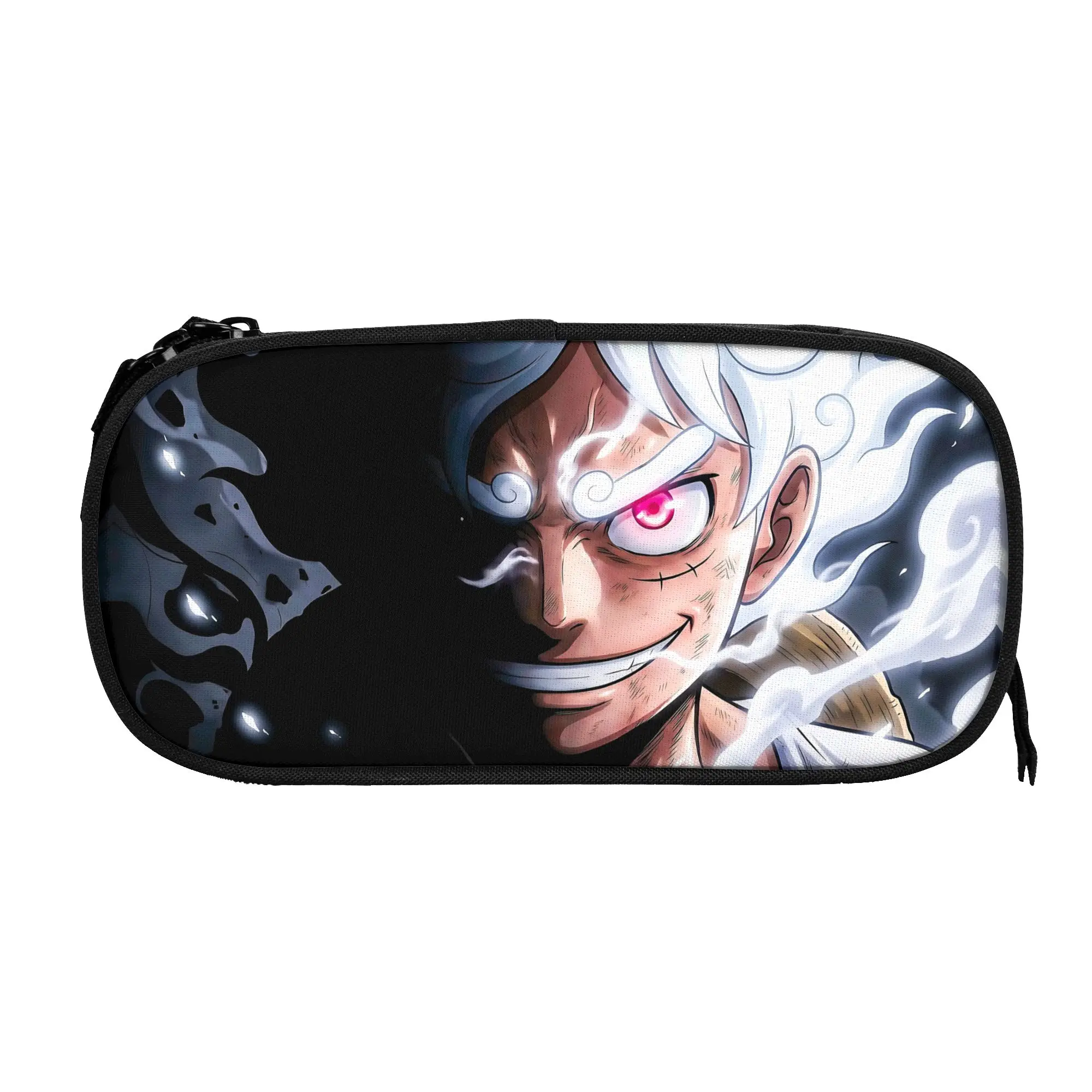 Large Capacity Bags For Child Cartoon Luffy Gear Five Cloud Form Graphic One-Pieces Estuche Escolar For Boys Gilrs Kids