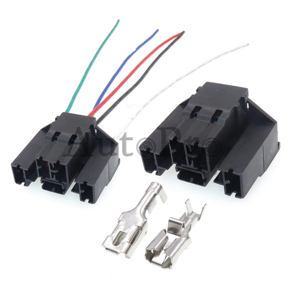 

1 Set 5 Hole 928720-1 AC Assembly Car High Current Wire Socket 443972995 Electrical Connectors Auto Electric Wiring Plugs