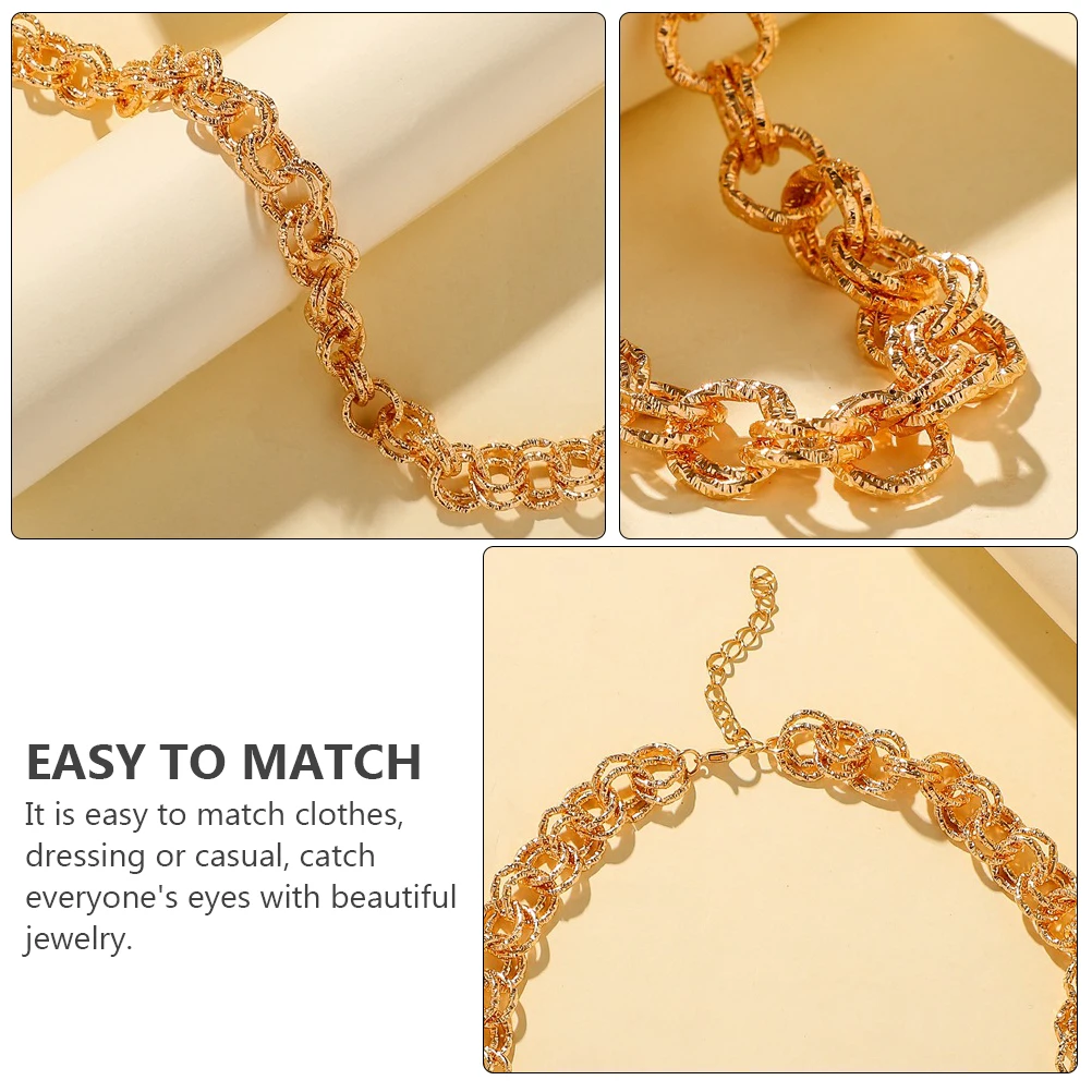 

Double Layer Circle Clavicle Necklace Elegant Alloy Jewelry Daily Wear Party Gift Pendant For Women Fashion Accessory Clavicle