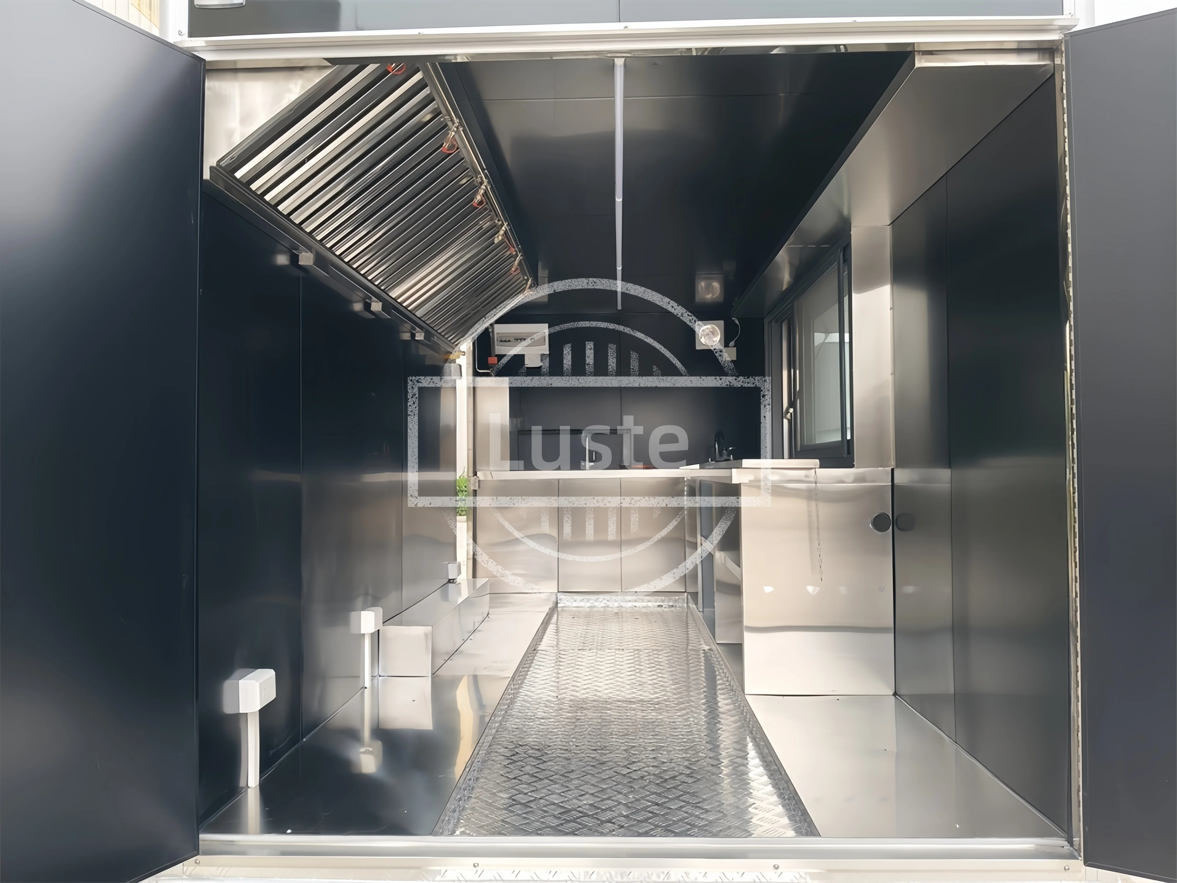 شاحنة طعام متنقلة على الطرق الوعرة آيس كريم تاكو سويت كورن صندوق تخييم مقطورة لمتجر الوجبات السريعة لرجال الأعمال