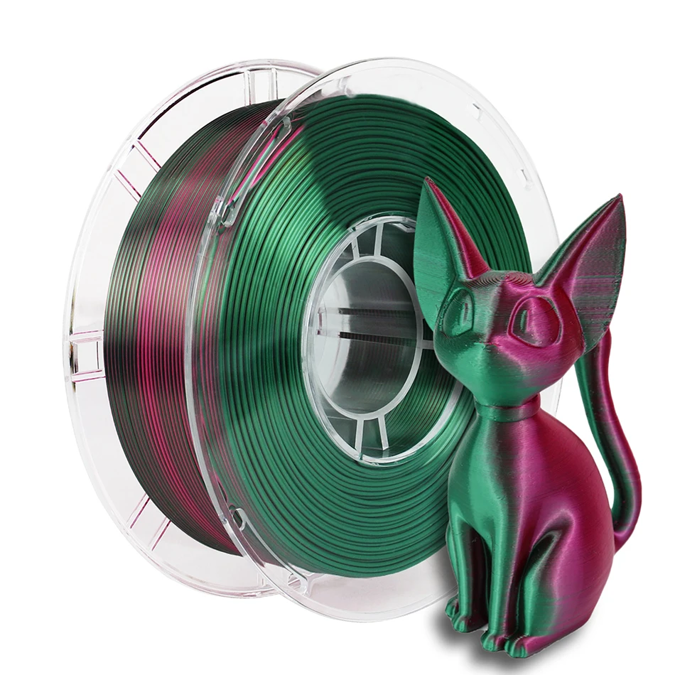 Two-tone 1.75mm PLA Silk Double Color 1kg/500g/250g 3d Printer Filament Dual Colors Silky Bicolor pla 3D Printing Material