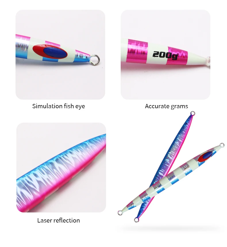 ZYZHE Meeresfischerei-Jig-Köder 80-300G Pencil Bait Großes Schweres Gestreiftes Kunstköder für Hochsee-Bootsangeln – Detail 5