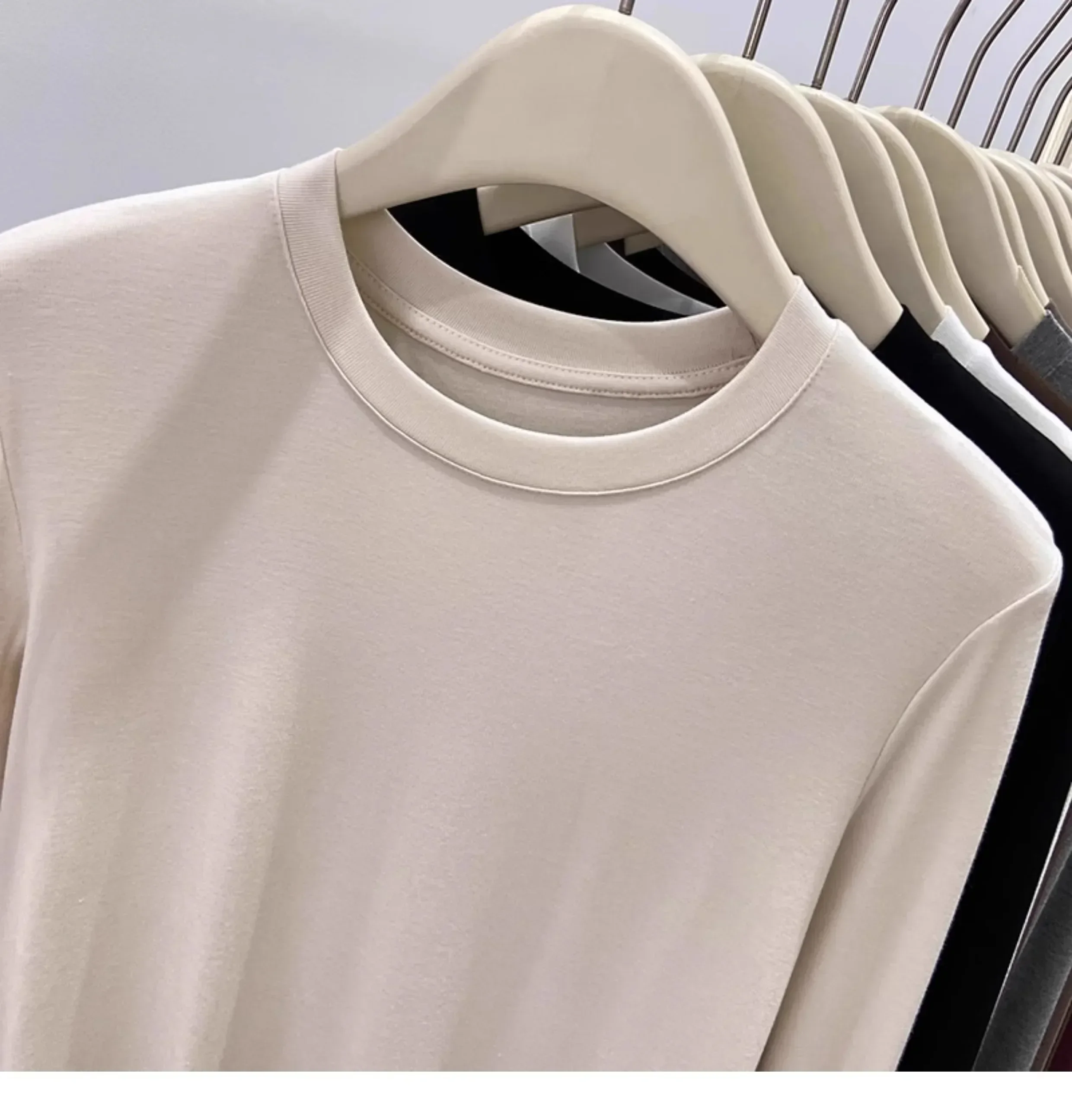 AOSSVIAO Koreanischer Stil Weiches O-Ausschnitt Langarm-Damen-T-Shirt 2026 Neues Herbst-Winter Slim-Fit Innen-T-Shirt Lässiges Vielseitiges Basic-Oberteil – Detail 12