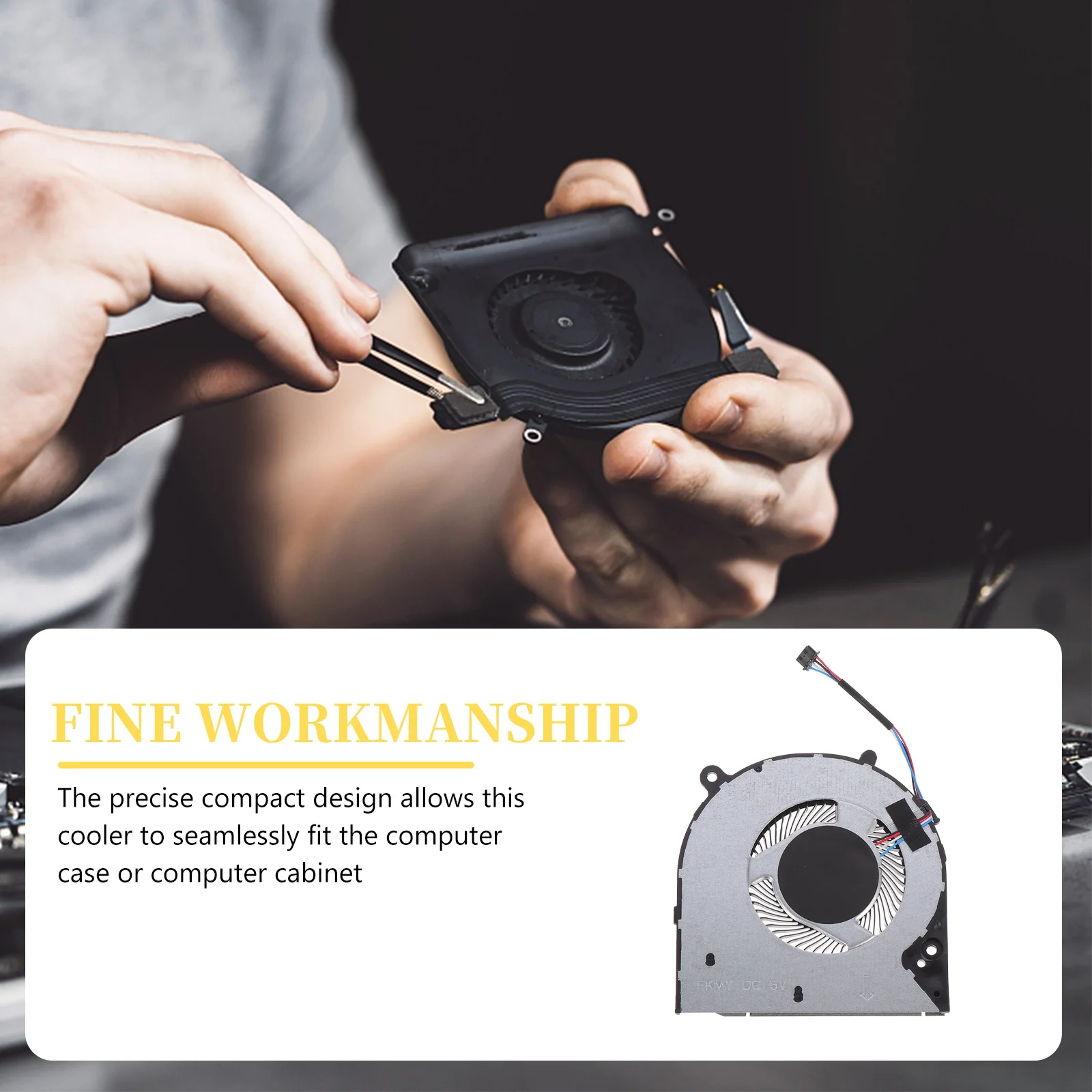 

Replacement Laptop CPU Air Cooler 14-Cf0052od Professional Technology Sturdy Blades Cooler Fan CPU Cooling Device