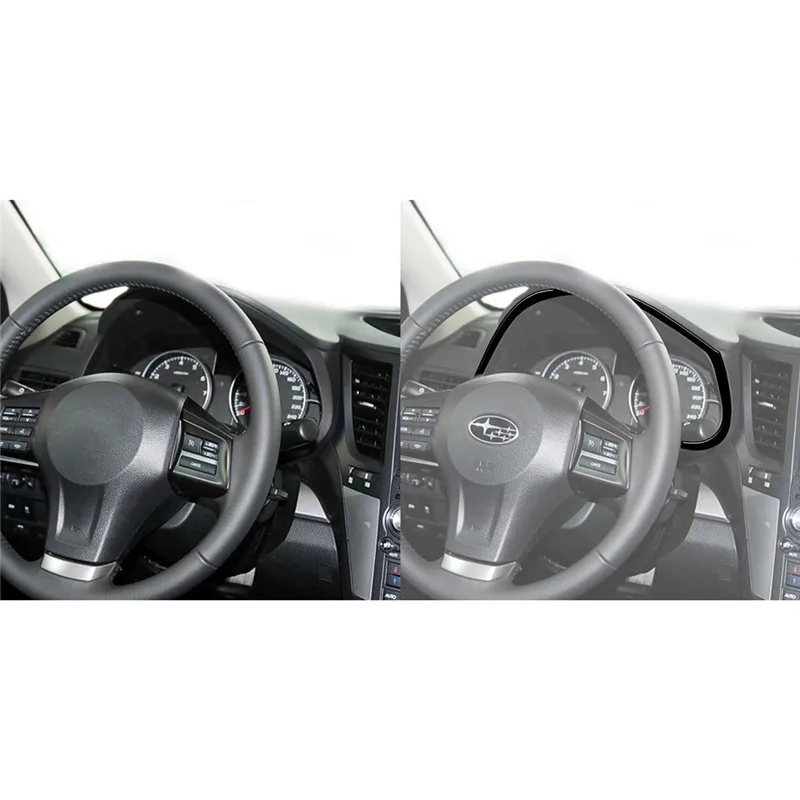 For Subaru Outback Legacy 2010-2014 Jet Black Car Stickers Interior Mouldings Decorative Cover Trim Accessories