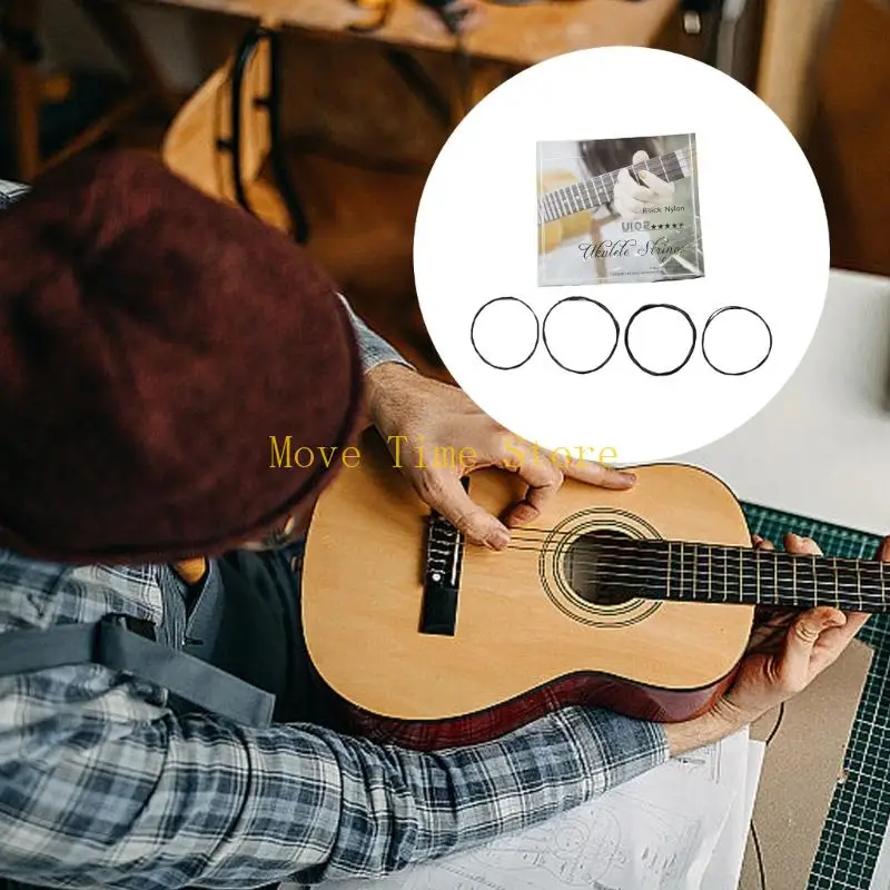 92ME Multiple Size Nylon Strings Ukulele Repair Part Suitable for Different Techniques Delivering Warm Sound and Reliability