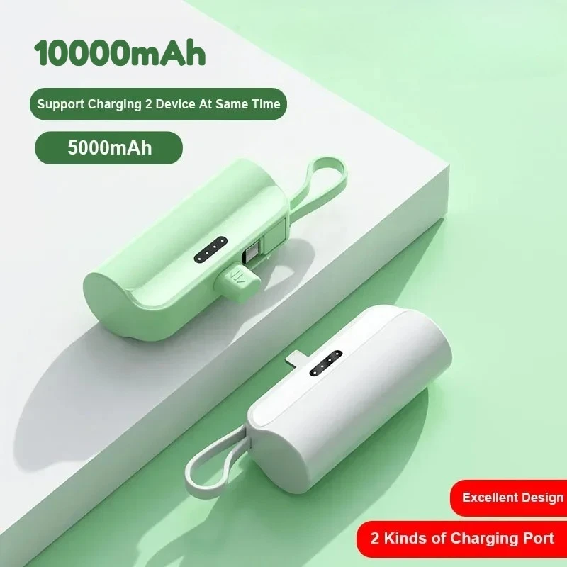

10000 мАч Мини-портативный внешний аккумулятор Power Bank Plug Play Power Bank типа C Быстрое эффективное зарядное устройство для iPhone Samsung Huawei