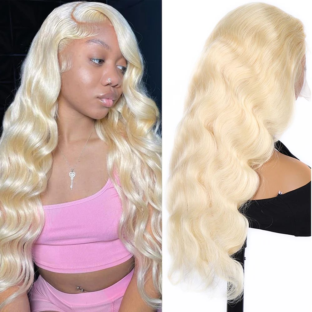 

Накладной парик из 100% натуральных волос, 30-40 дюймов, с эффектом Body Wave, цвет 613 (медовый блонд), HD прозрачный кружевной фронтальный топ 13x6