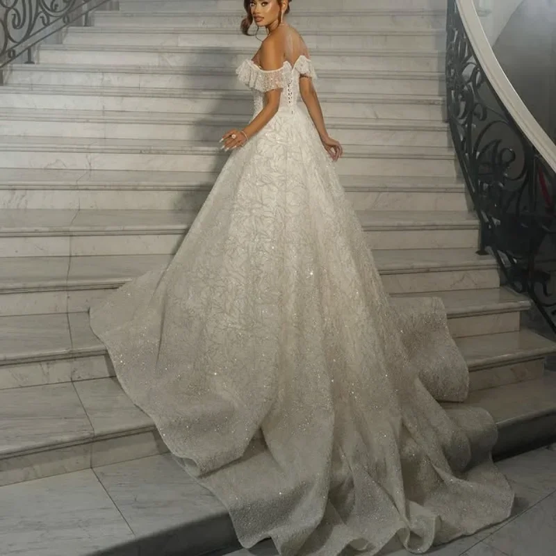 FW Customized Sweetheart Collar Sleeveless Beaded Luxury Wedding Dress Sti DOS De Novia Amanda Novias Amanda Novias Official