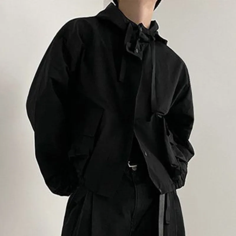 IEFB Neue Stil Mit Kapuze Jacke Frühling Lose Trend Cargo Jacken Zipper Einfarbig Mode Flut 2023 Casual männer Kleidung 9A7586