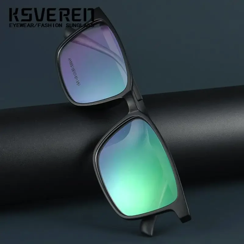 KSVEREN модные очки для чтения с защитой от синего света TR90 титановые удобные очки для чтения для мужчин и женщин для чтения при пресбиопии
