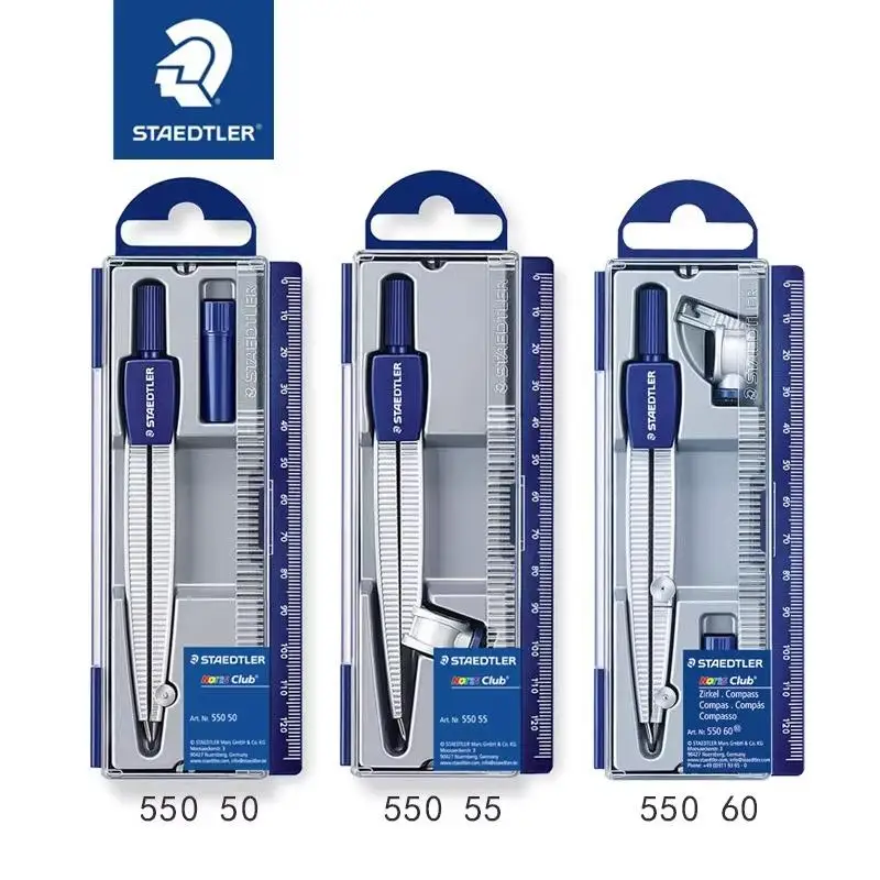 STAEDTLER Compass 550 With Obtuse Angle, Can Hold A Pencil For Drawing, Suitable For Junior High And Elementary School Students.