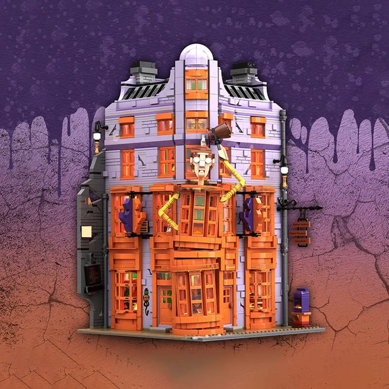 Magical Movie Model MOC Building Bricks Diagon Alley Shop Modular Technology Gifts Holiday Assemble Children Toys Suit
