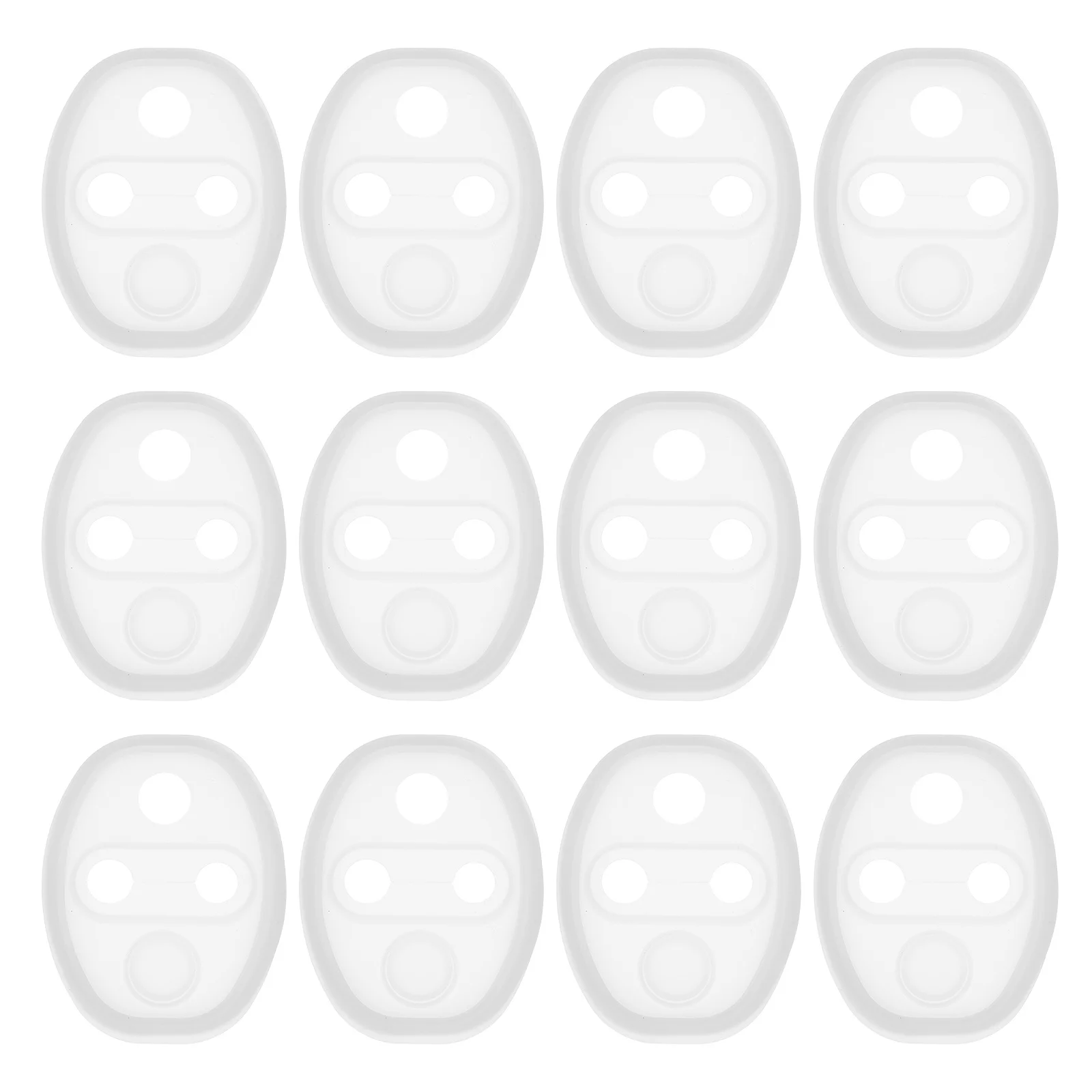 12pcs Car Door Lock Protective Cover Silicone Glow-In-The-Dark Latch Guard Anti-Noise Bumper Pad For Vehicle Door Protection