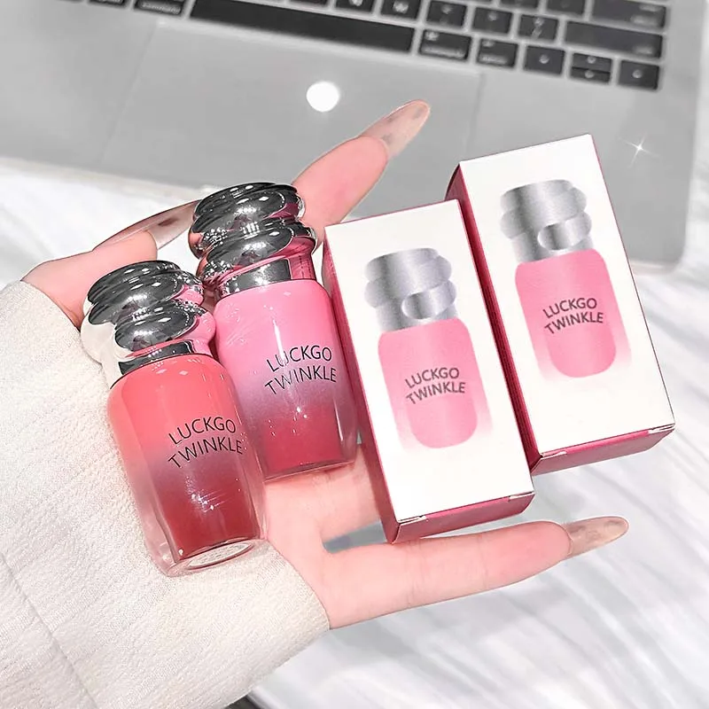 6 ألوان مرآة مائية خفيفة ملمع شفاه 6 ألوان مصطبغة للغاية لترطيب الشفاه، مكياج شفاه لامع يدوم طويلاً