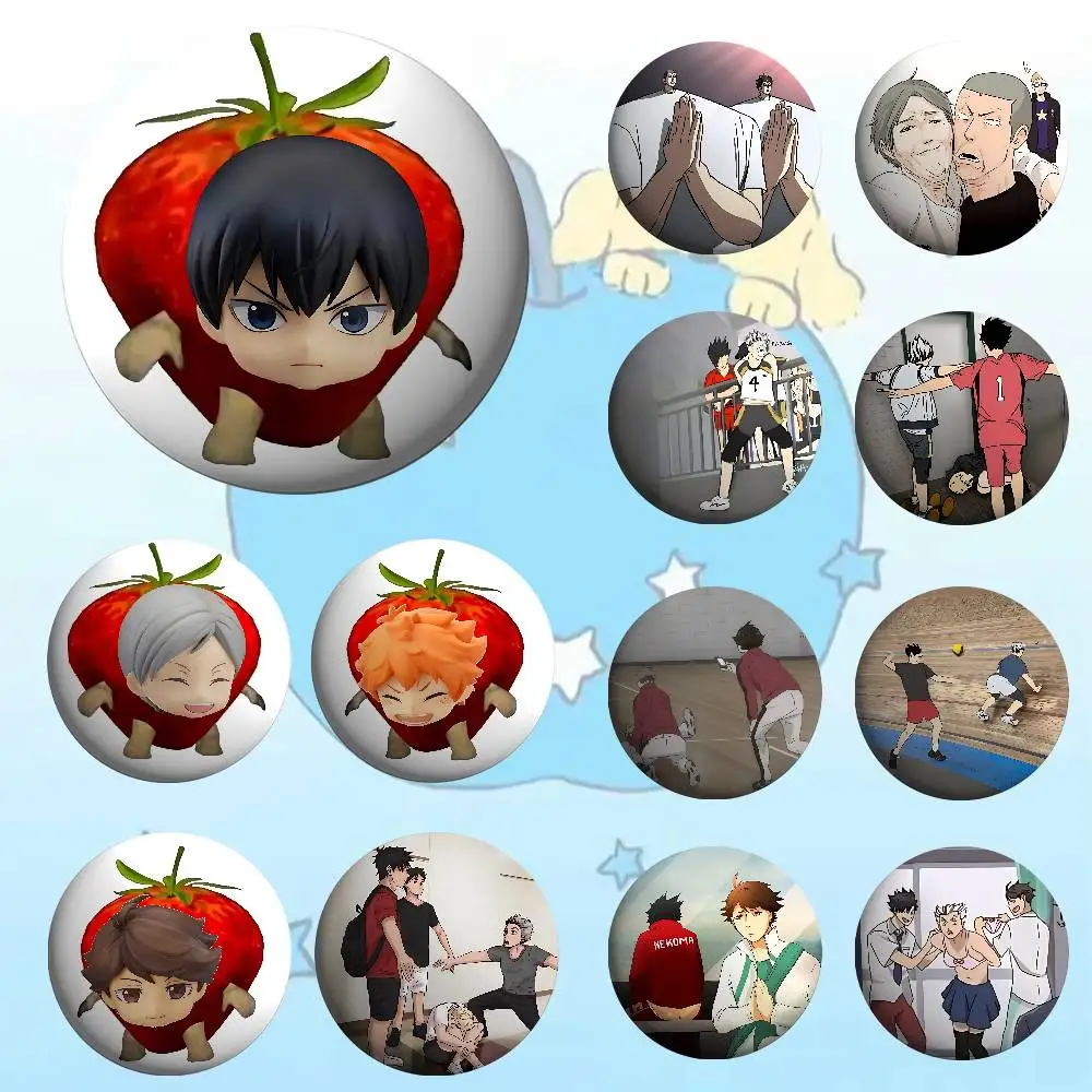 أمين H-Haikyuu شارات صفيح لينة زر دبوس بروش شارة معدنية مخصصة مجوهرات اكسسوارات قبعة حقيبة التلبيب