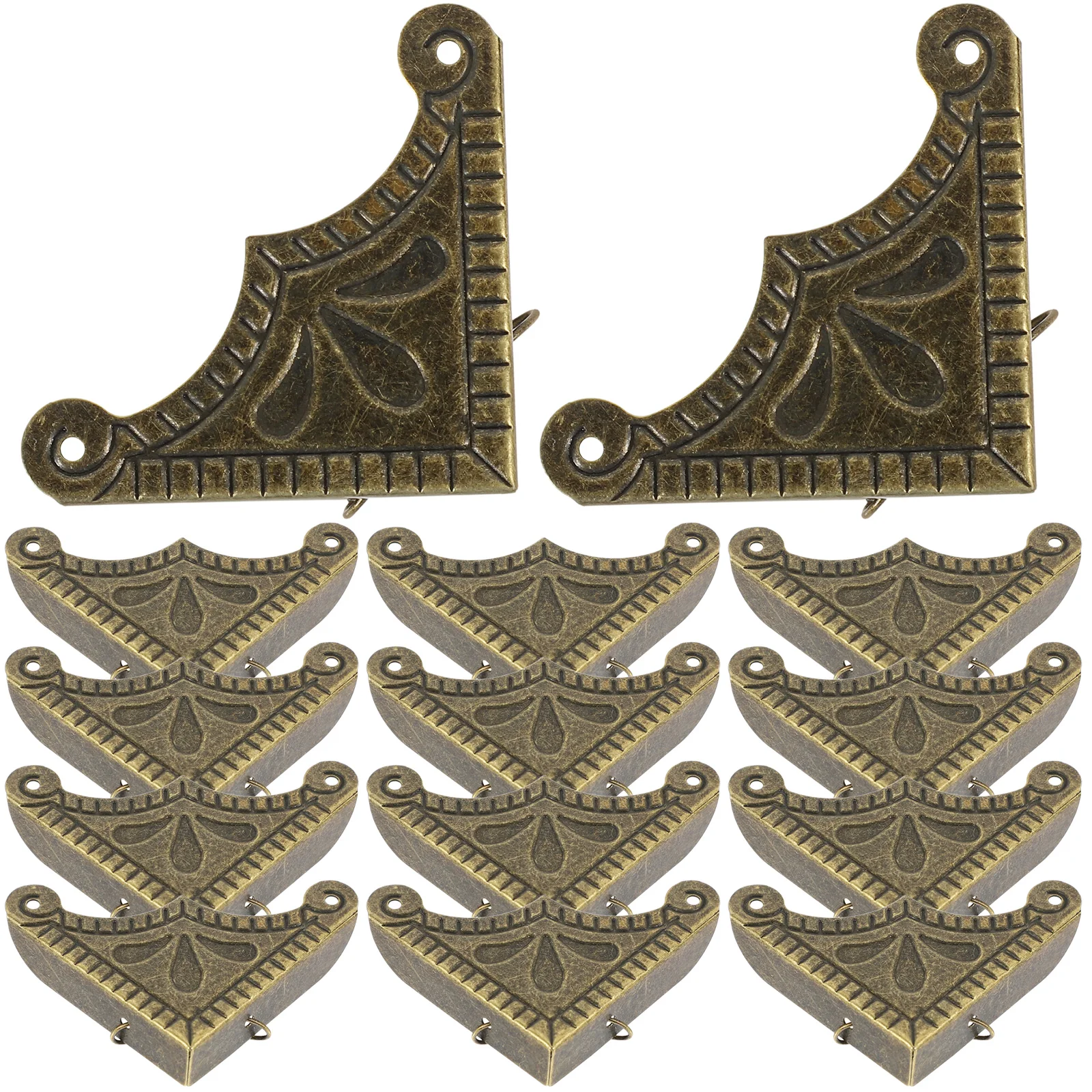 

30pcs Metal Corner Protectors Decorative Style Box Edge Guards Furniture Cabinet Desk Protector Hardware