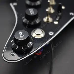 ST الغيتار الكهربائي المزدوج لفائف التقاط الأسلاك أحادية القطع محملة قبل إطلاق النار SSH الغيتار Pickguard Scratchplate جبل أسود أفضل 8 مبيعات بيك اب RMC - رقم 8