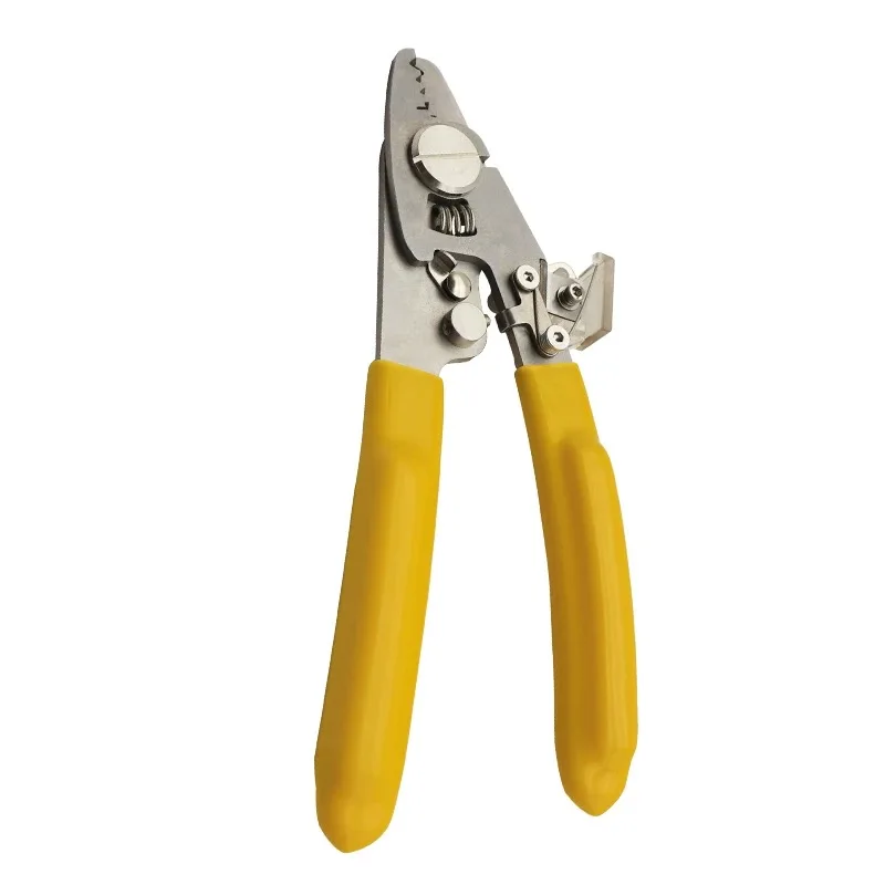 

6 In 1 Multifuntional Fiber Optic Cable Stripper, FTTH Drop Cable Pliers With Kevlar Scissors and Steel Wire Cutter