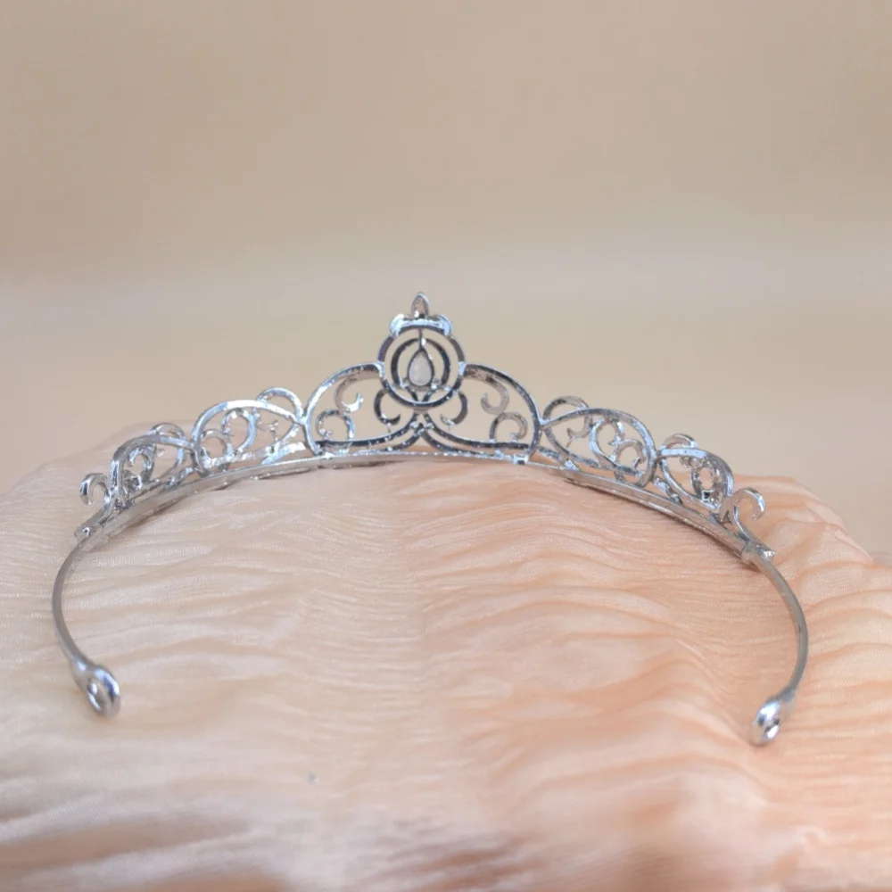 Wedding Jewelry Girls' Birthday Crown Headdress High-end Crystal Zircon Crown Headband Children's Performance Headband Hair Acce