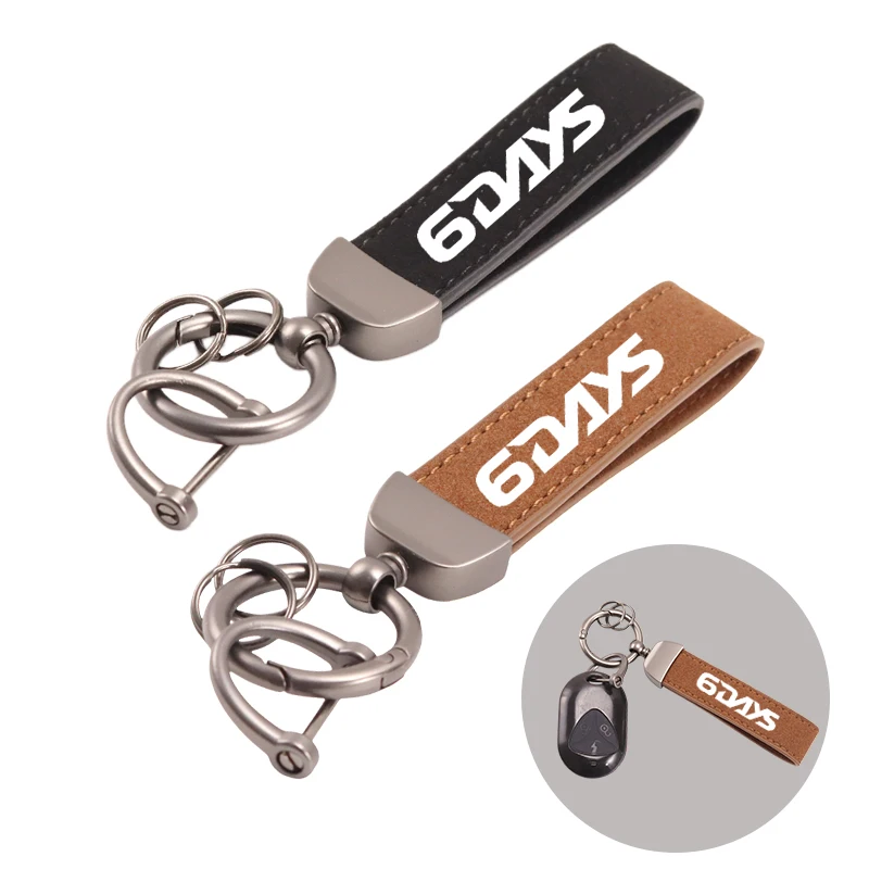

For KTM 450 500 250 300 EXC-F XC-W EXC F XC W Leather Suede Motorcycle Keychain Zinc Alloy Keyring Charm Design Accessories