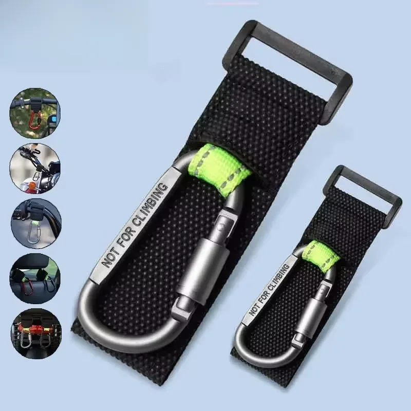 2PCS Heavy Duty Aluminium Alloy Hooks Multi-functional Solid Thick for Motorcycle E-Bike Scooter Camping Hiking Outdoor Use