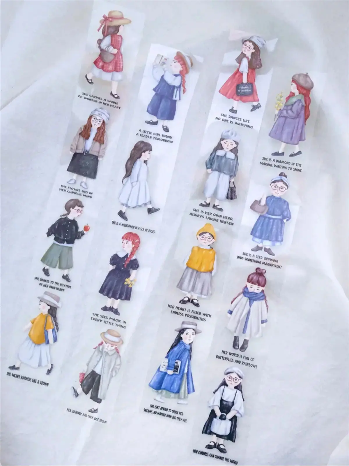 

1 Loop Vintage Everyday Figures Girls Washi PET Tape Planner DIY Card Making Scrapbooking Plan Decorative Sticker