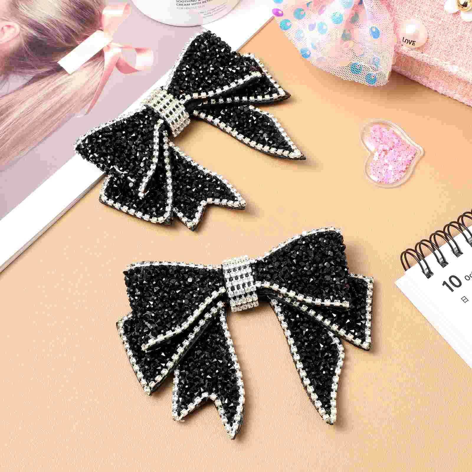 Shoe Laces Bow Flower Decor Children Ornament Decoration Accessories DIY Handmade Black Kid Bride