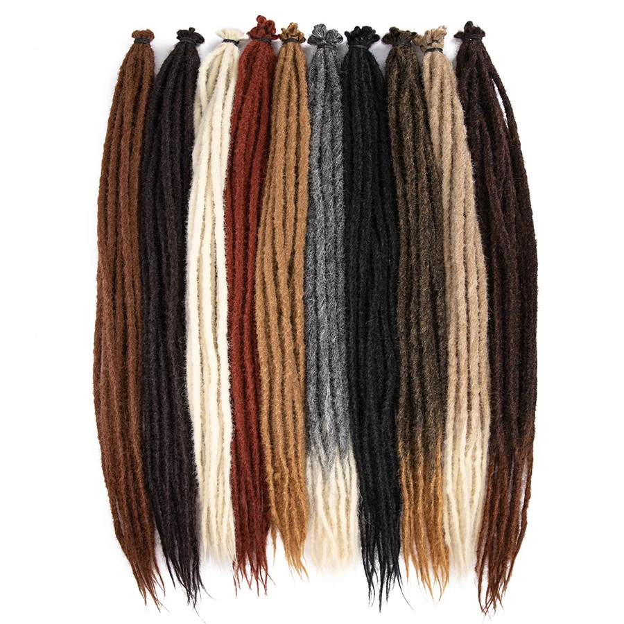 Reggae Dreadlocks Synthetisches Flechthaarteil Weiches, hautfreundliches Häkelhaar Knotenlose Flechthaarverlängerung Exotica Nu Locs – Detail 6