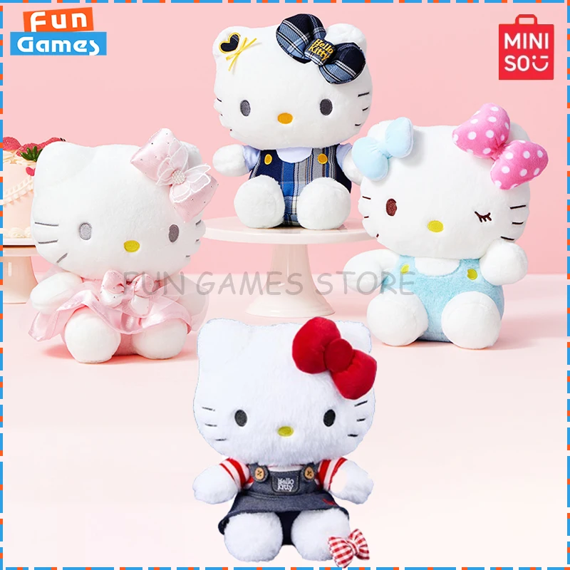 

Новая плюшевая кукла серии MINISO HelloKitty, аниме-фигурка, плюшевая игрушка, кукла на заказ, коллекционный орнамент, подарок на день рождения