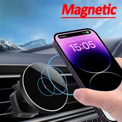 Support de téléphone magnétique pour voiture, chargeur sans fil, support de charge rapide, station S6, iPhone 15, 14, 13, 12 Pro Max, Samsung, 30W