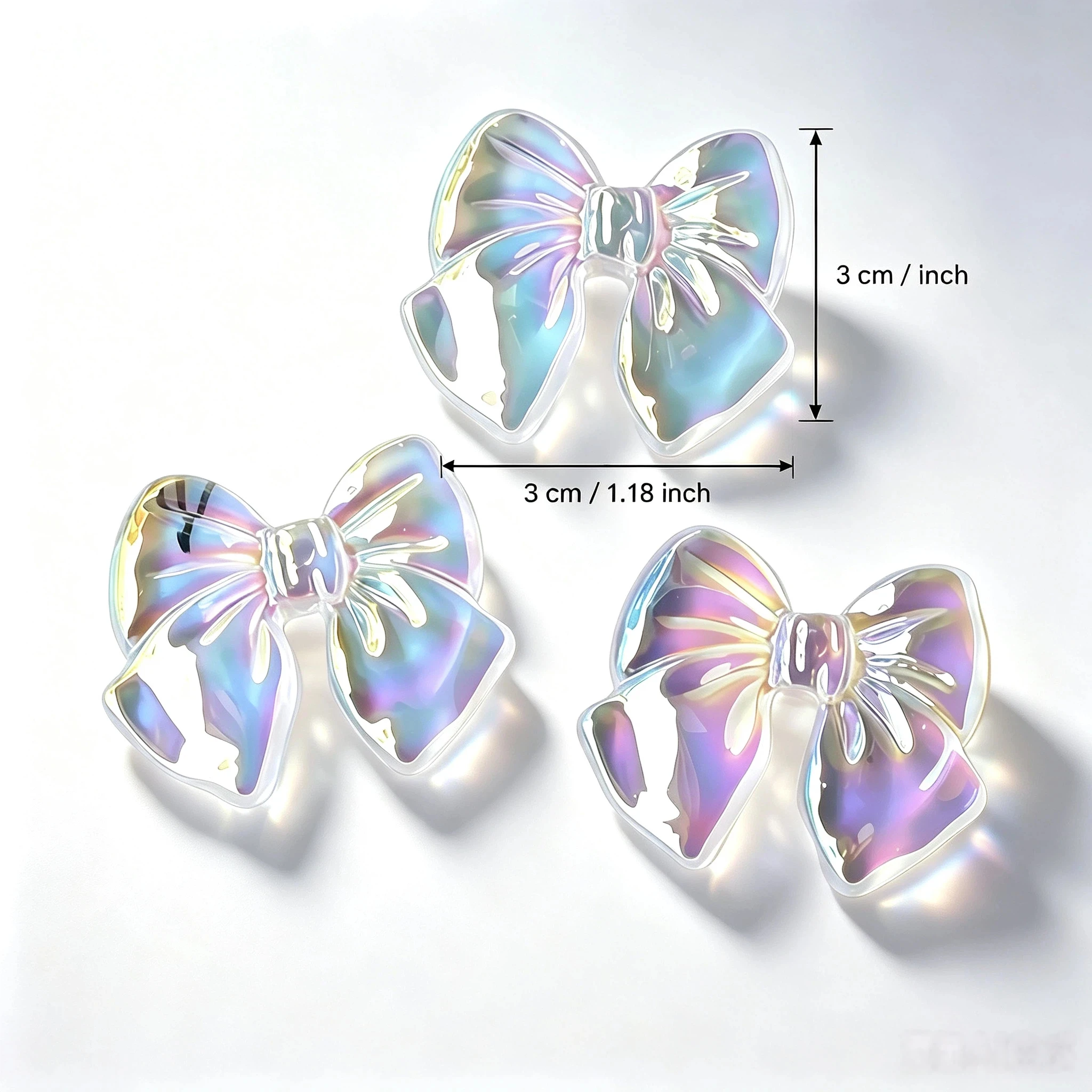 8Pcs White Rabbit Bear Heart Bow Resin Shoes Charms Set Shoe Accessories Clog Decorations for Sandals Perfect Gift for Women