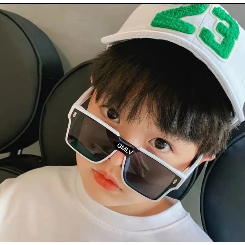 Koreanischen Stil Kinder Sonnenbrille Kinder Junge Mädchen Retro Nette Quadratische Rahmen Sonnenbrille UV400 Brillen – Detail 5