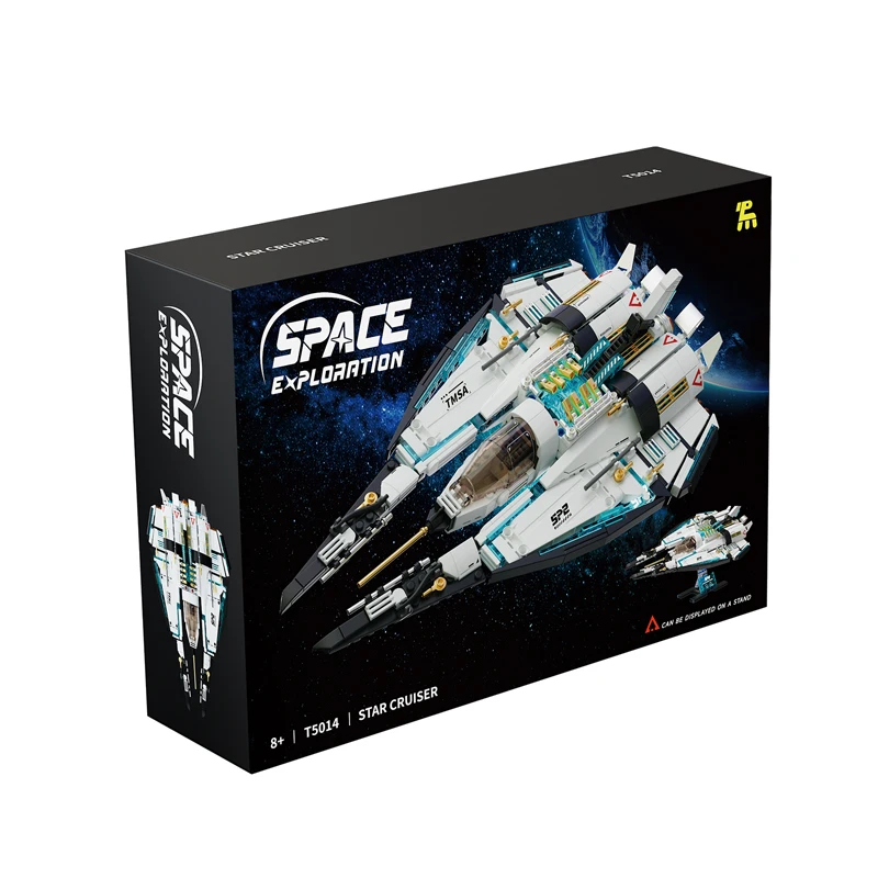 IN STOCK T5014 MOC Space Exploration Series Building Blocks Model Interstellar Cruiser Bricks Toys for Boys Christmas Gift Sets