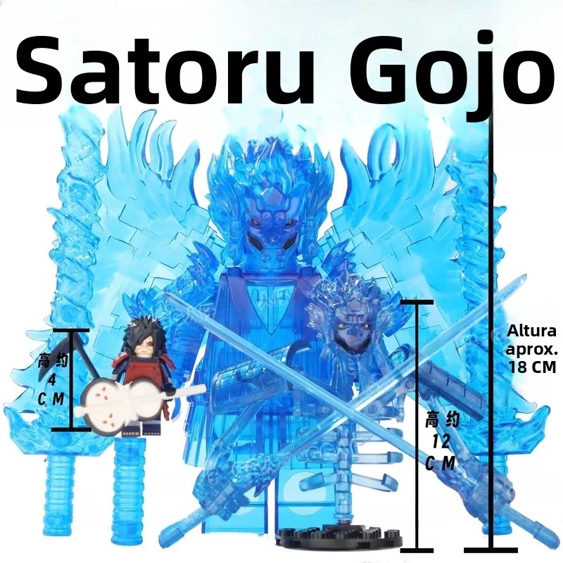 ナルトシリーズ大型キュウリ羽根挿入ビルディングブロックミニフィギュアサードパーティインドラとサスケ水障壁ブロック