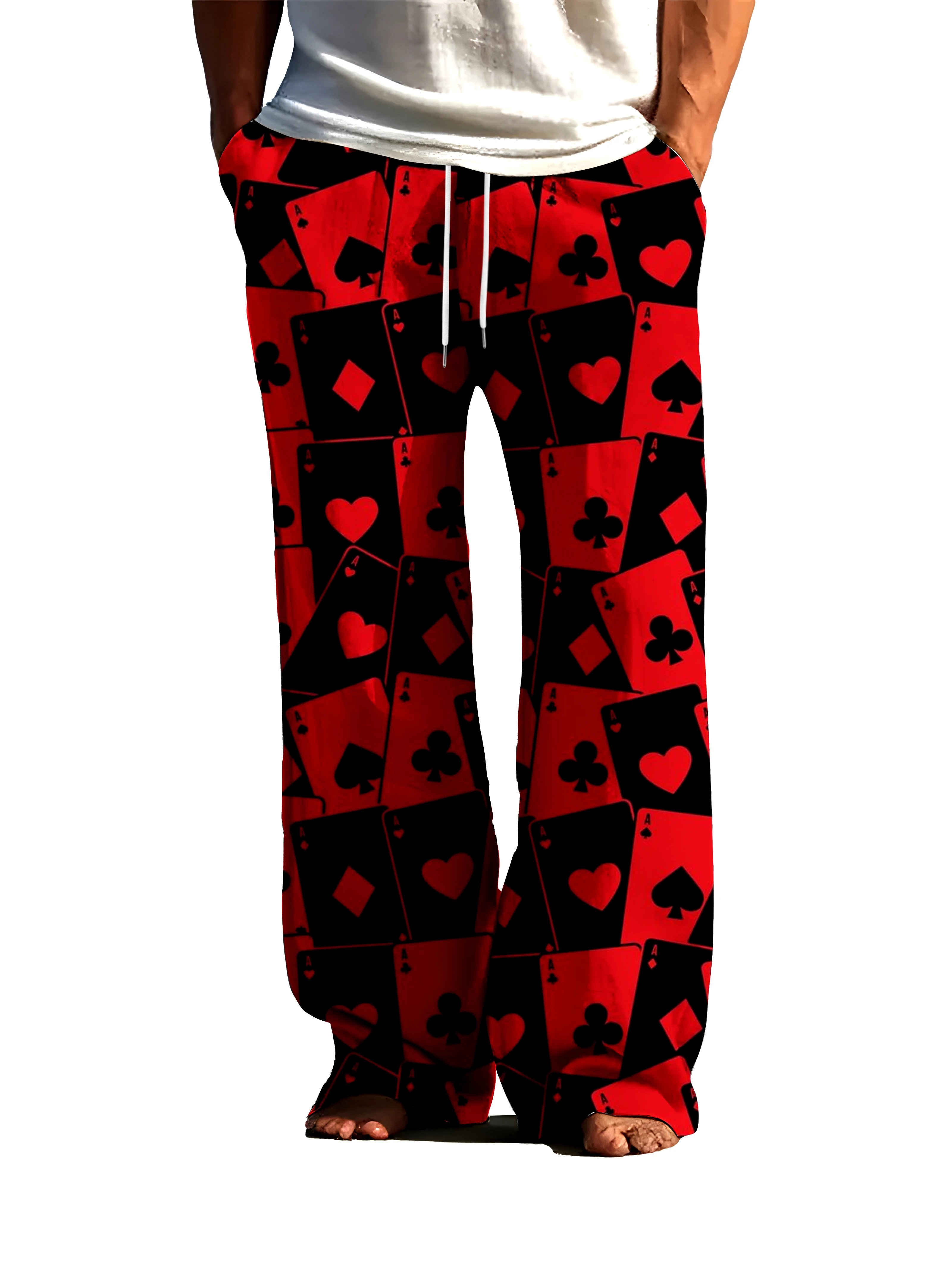 3-piece set of men\'s Home Sleeping Pants European Size Loose Pants Personalized 3D Full Print Casual Pants